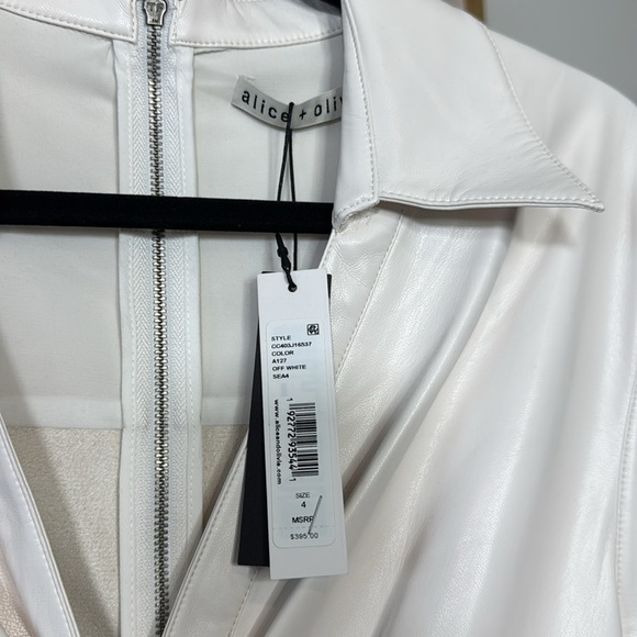 Alice and Olivia
Mila Faux Leather Twist Front Cap Sleeve Dress - Picture 8 of 10